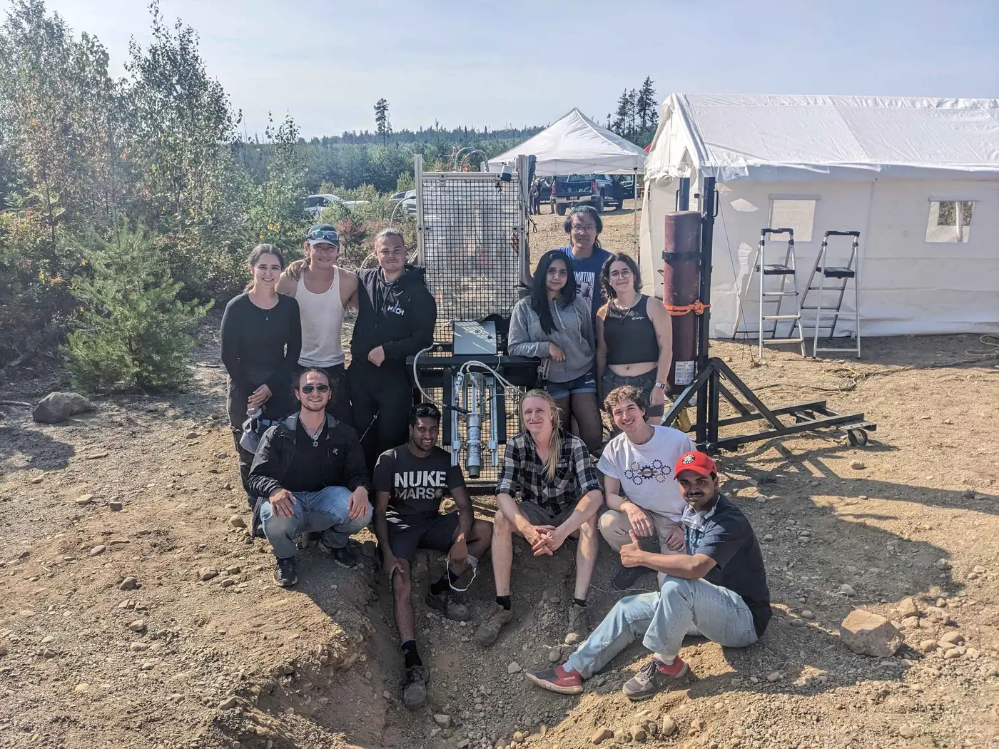GAR-E team at the August 22nd, 2024 hot-fire test