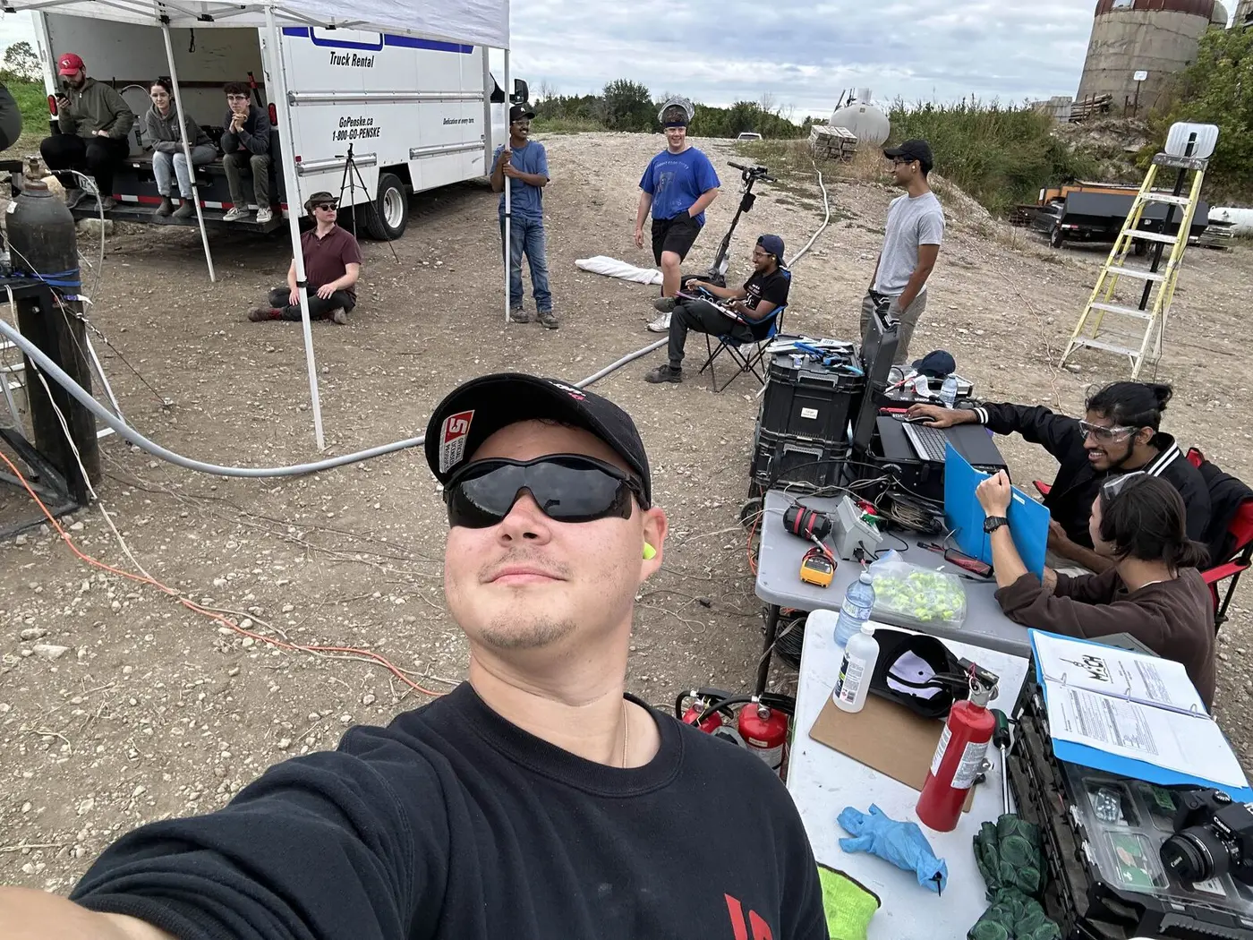 GAR-E team members at the September 28, 2024 hot fire test