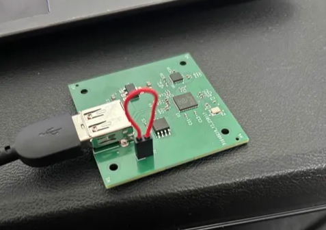 Acceleration Monitor PCB in BOOTSEL mode