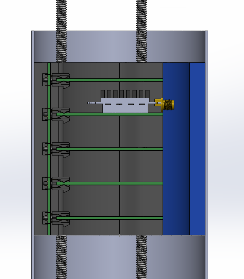 Archived avionics rack side view