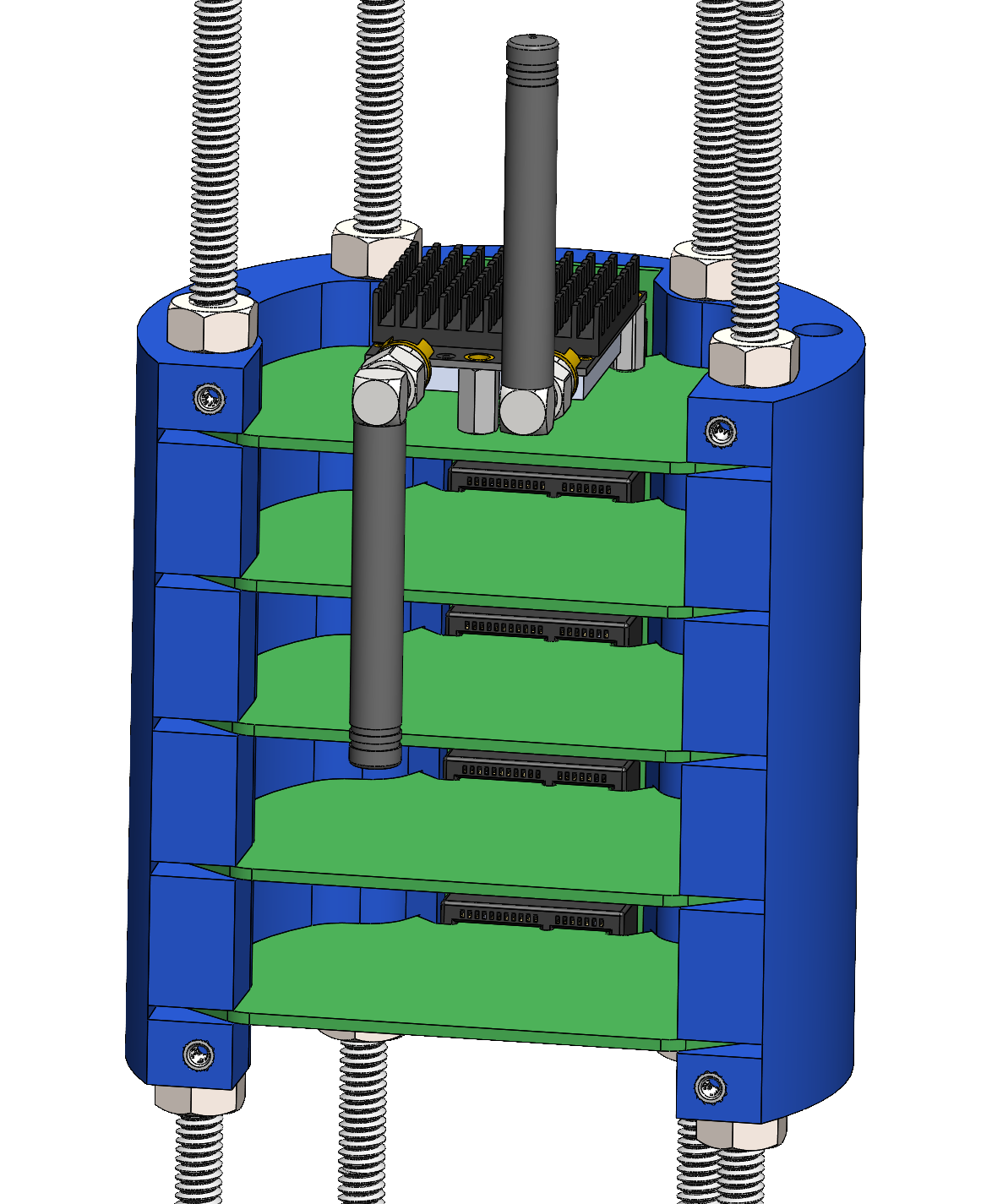 Archived avionics rack assembly view