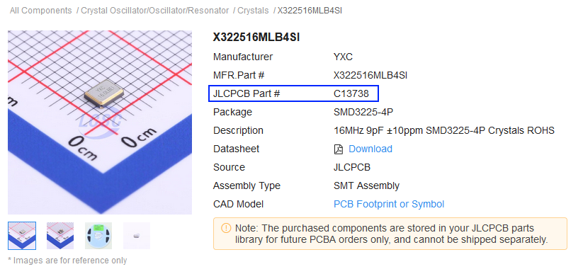 LCSC part-number field in a bill of materials