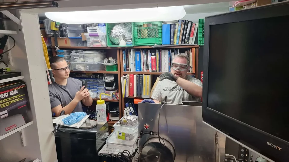Valve pressure testing in the MACH lab in May 2023
