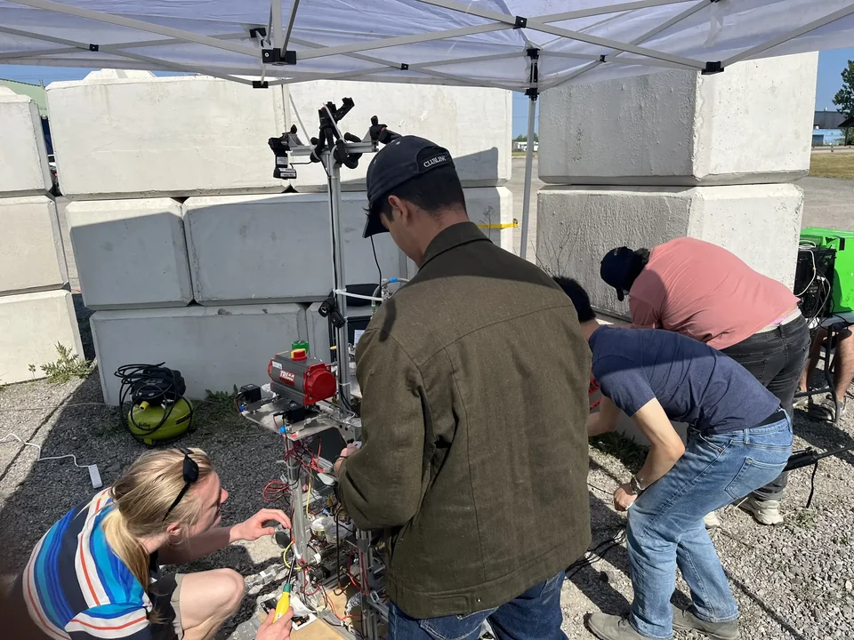 Spender and ground equipment during the June 2023 test weekend