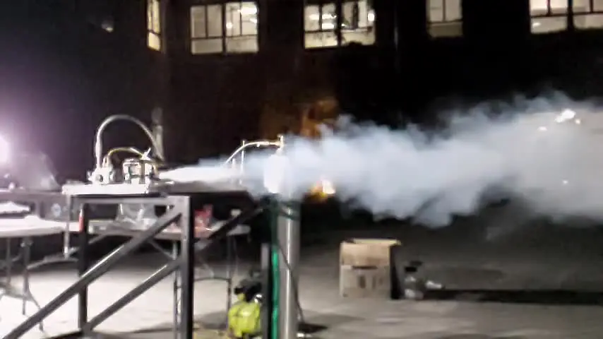 Subscale Chimera injector cold flow in May 2025