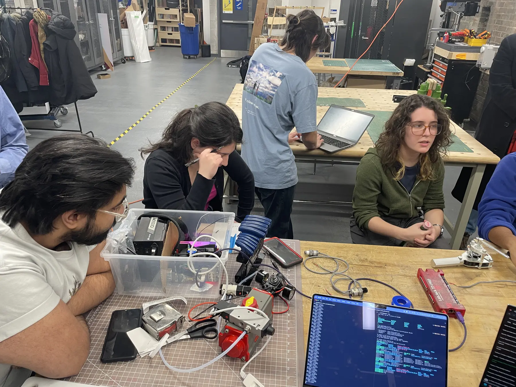 Team with the pressure-test equipment in December 2022