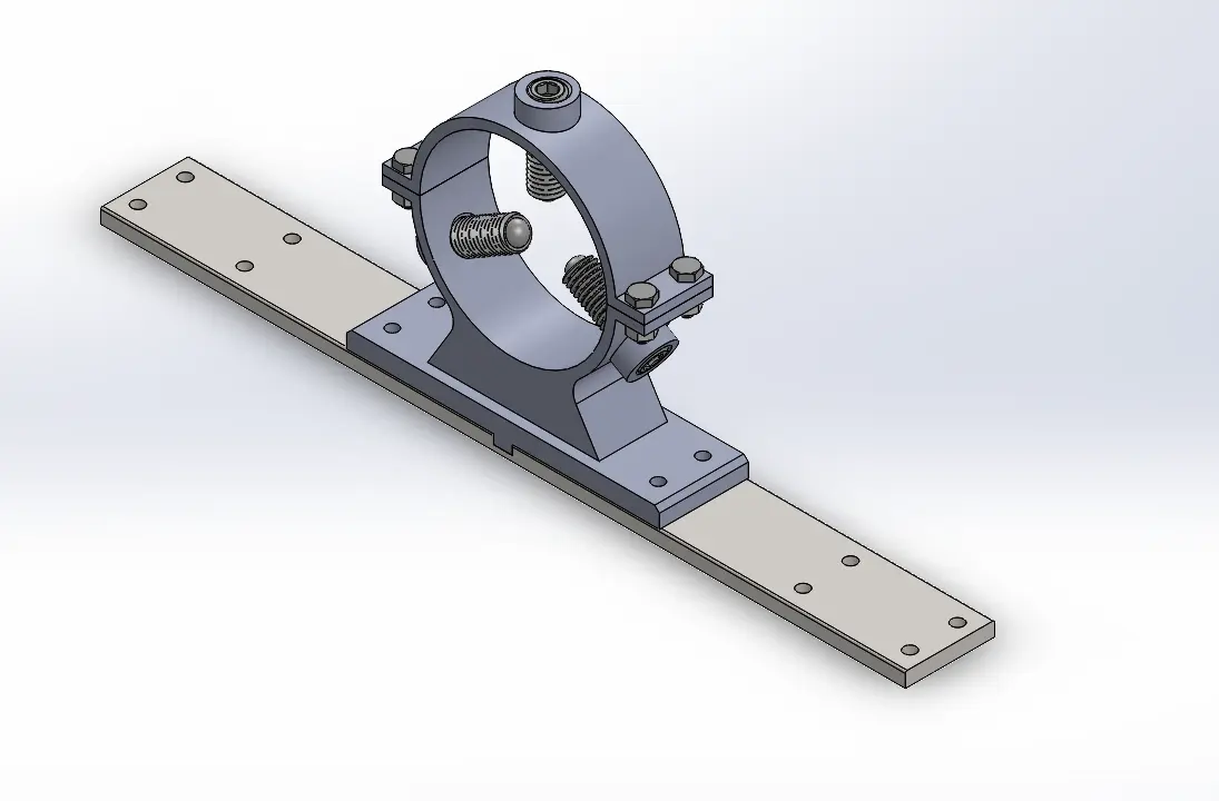 CAD rendering of the proposed SLA resin engine test-stand mount