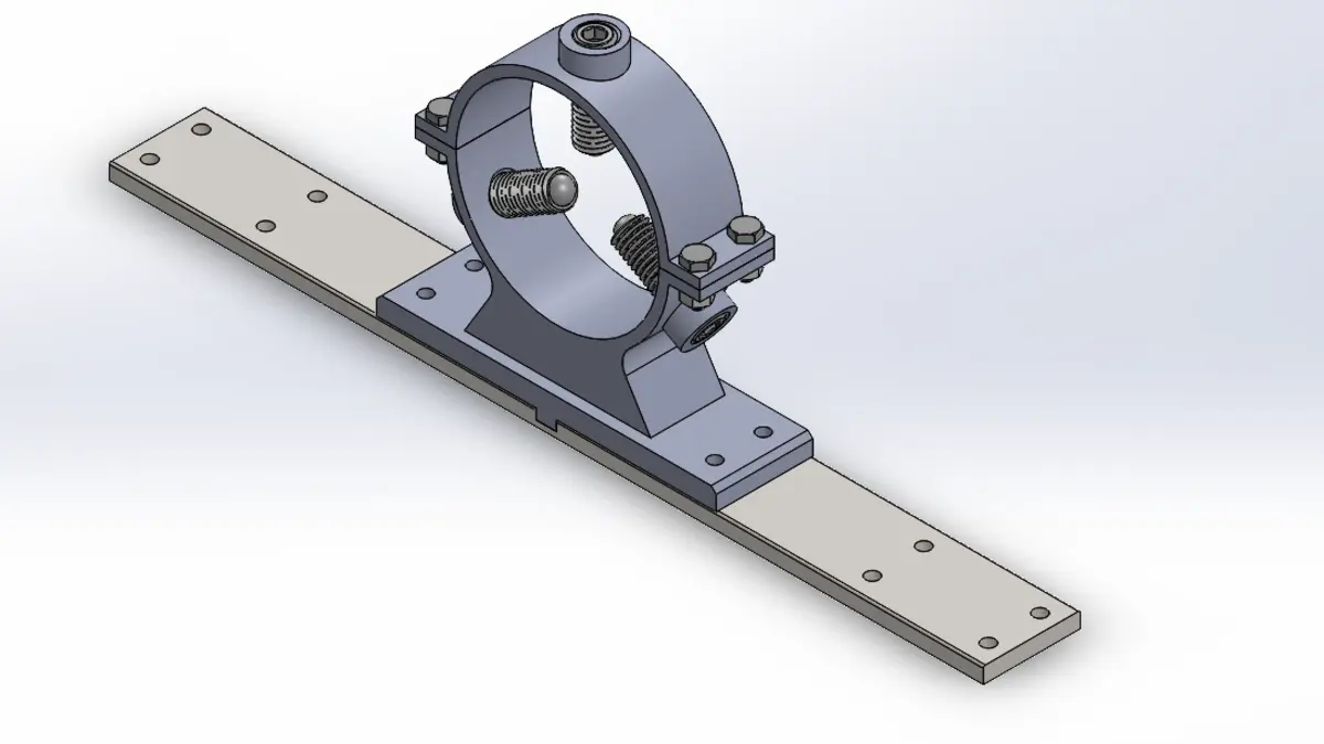 CAD rendering of the proposed SLA resin engine test-stand mount