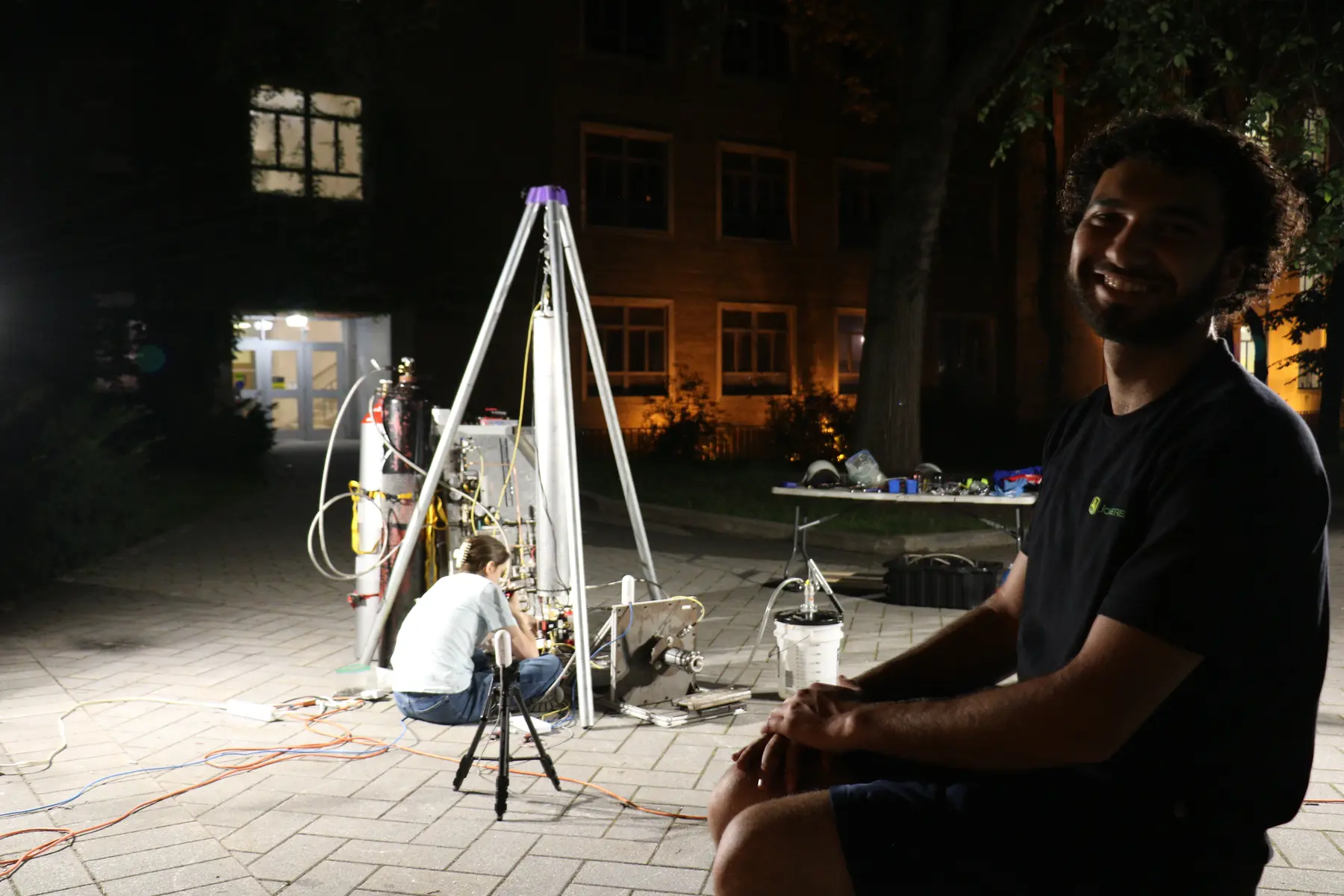 A MACH member beside the Seraphina setup during the July 16, 2026 operations rehearsal