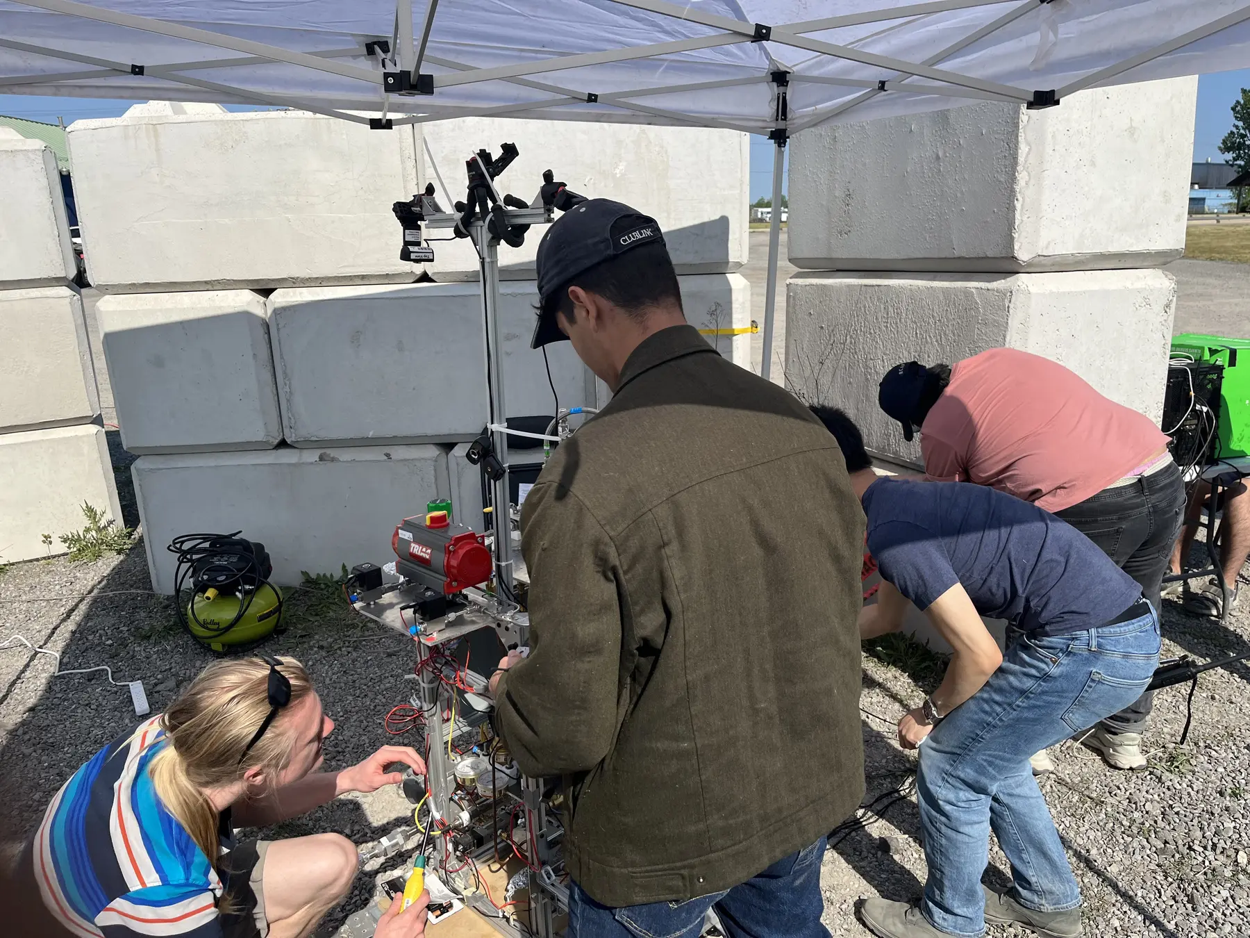 Spender and ground equipment during the June 2023 test weekend