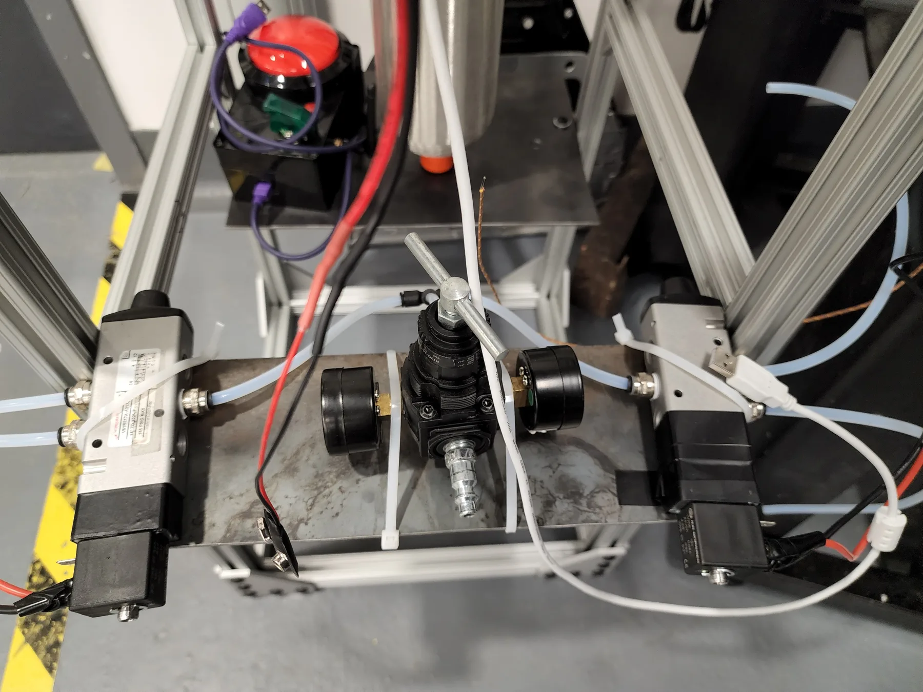 Borealis main valves and pneumatic control hardware on the propellant stand